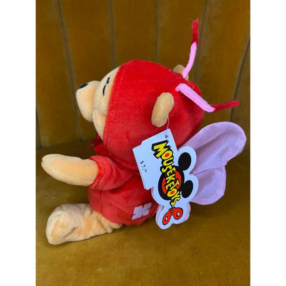 DISNEY FIREFLY POOH - Mini Bean Bag - 8" - NWT - Love Bug Pooh Plush - 2000 - Picture 2 of 8